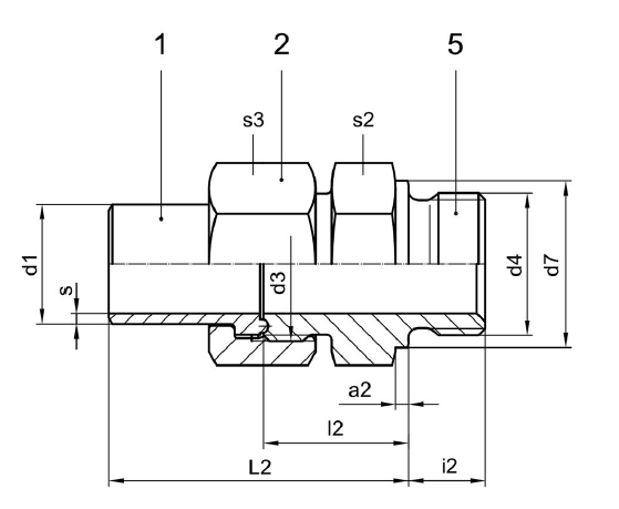 JH1B32G D | Fitting & Adapter | High-Temp Connection | G 1 3/4 BSP threads | DILO | DN32