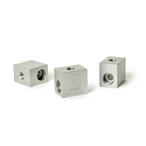 3-Way | Manifold Block | Ports: (x2) M20x1.5, (x1) G1/4 | Gas Distribution